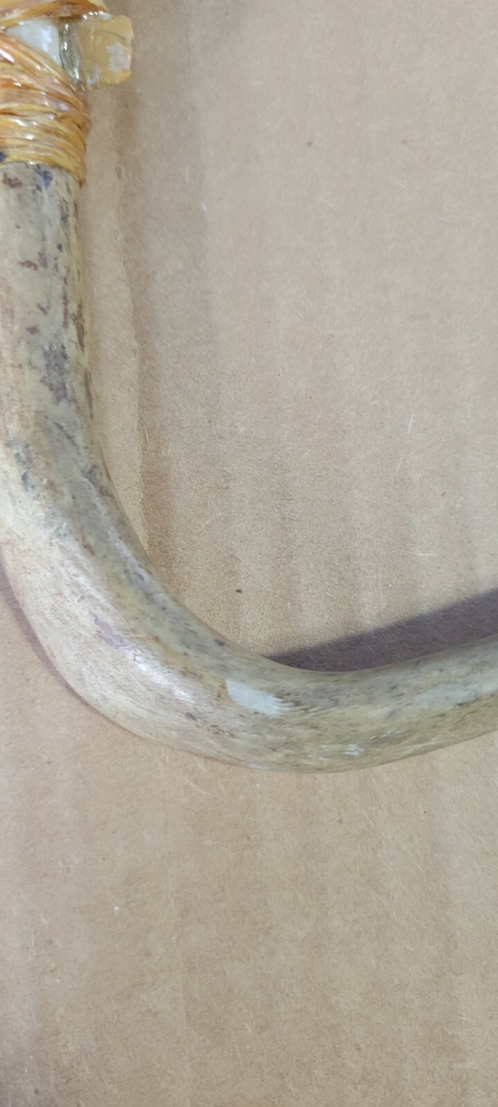 Native American Stone Blade w/Deer Antler Handle Jasper Oregon Dbl. Edge Nice!