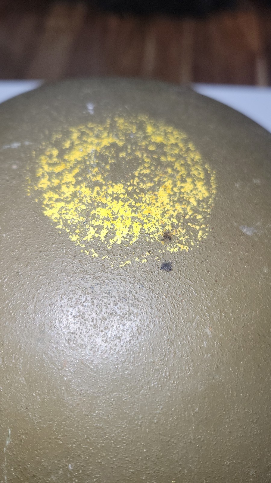 ORIGINAL US M1 HELMET , REAR SEAM, Swivel Bale, W/ LINER