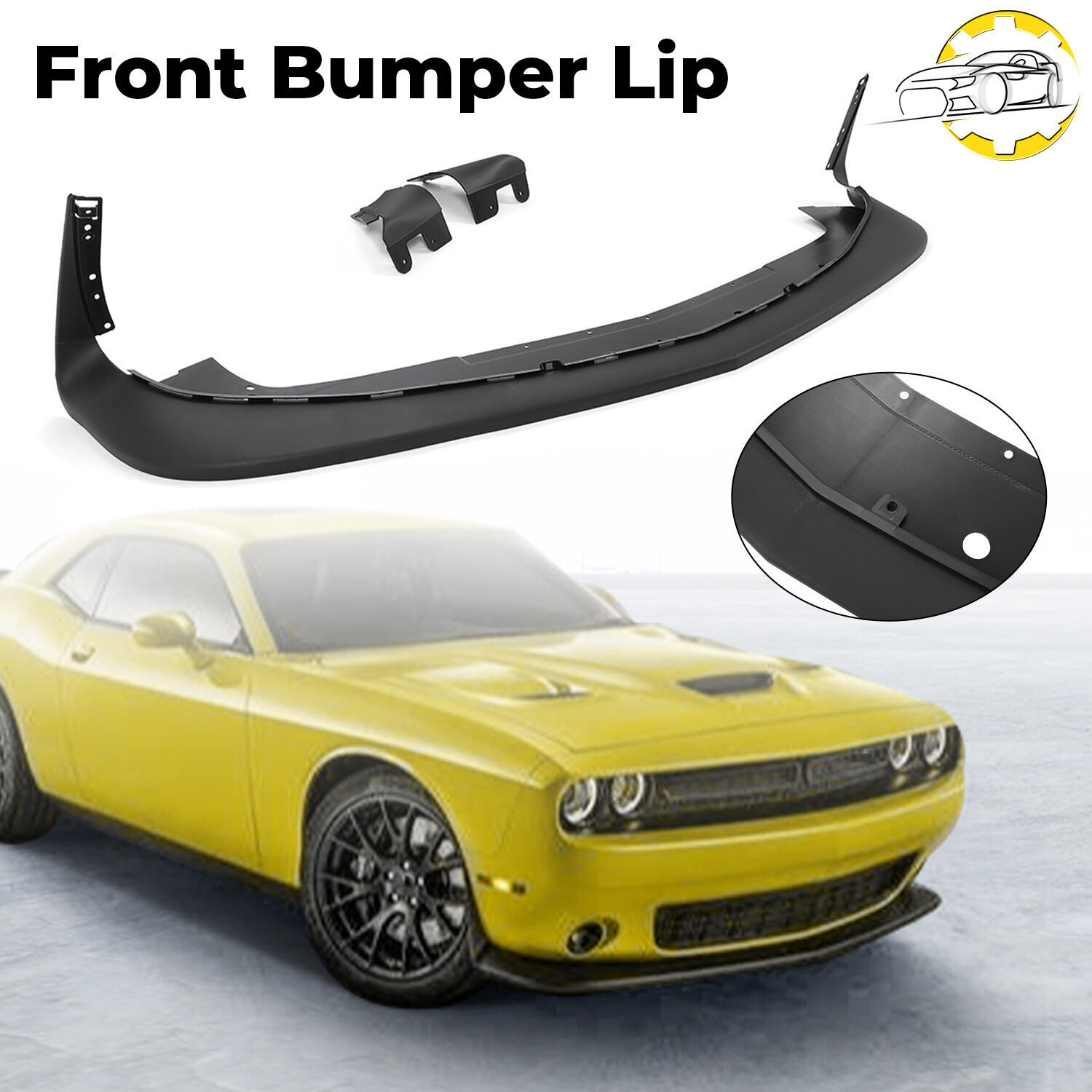 For Dodge Challenger SXT & R / T 2015-2023 Front Bumper Lip Valance Splitter
