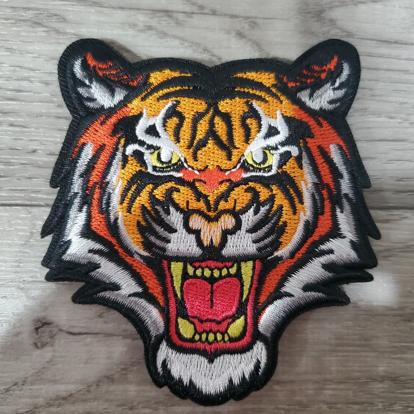 EMBROIDERED TIGER Tactical Morale Patch Hook and Loop