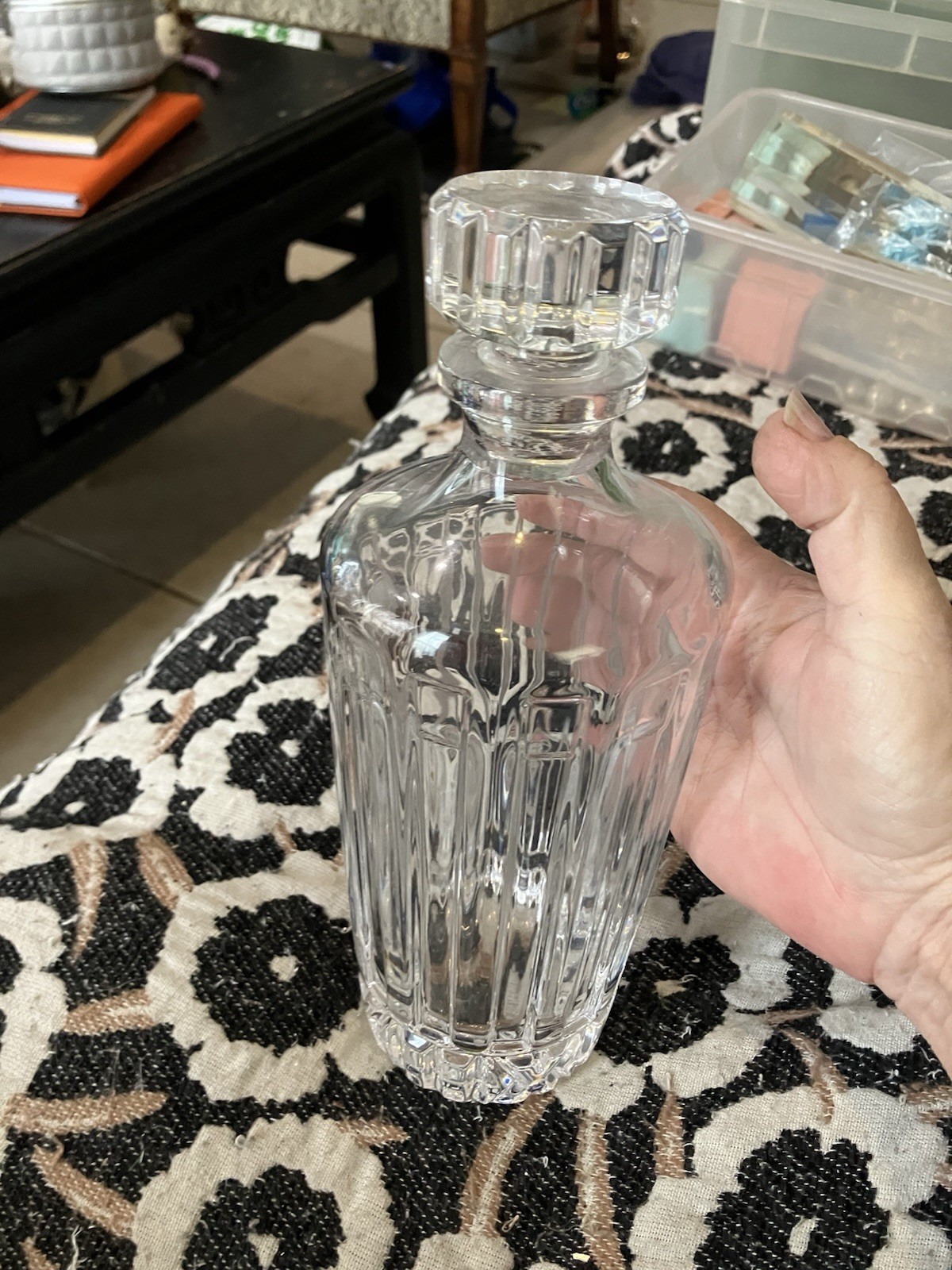 Tiffany & Co Atlas Crystal Decanter W/Stopper Made In Germany Etch Signed