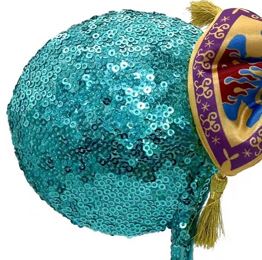 Disney-Aladdin Jasmine Magic Carpet Bow Sequin Palace Green Minnie Ears Headband