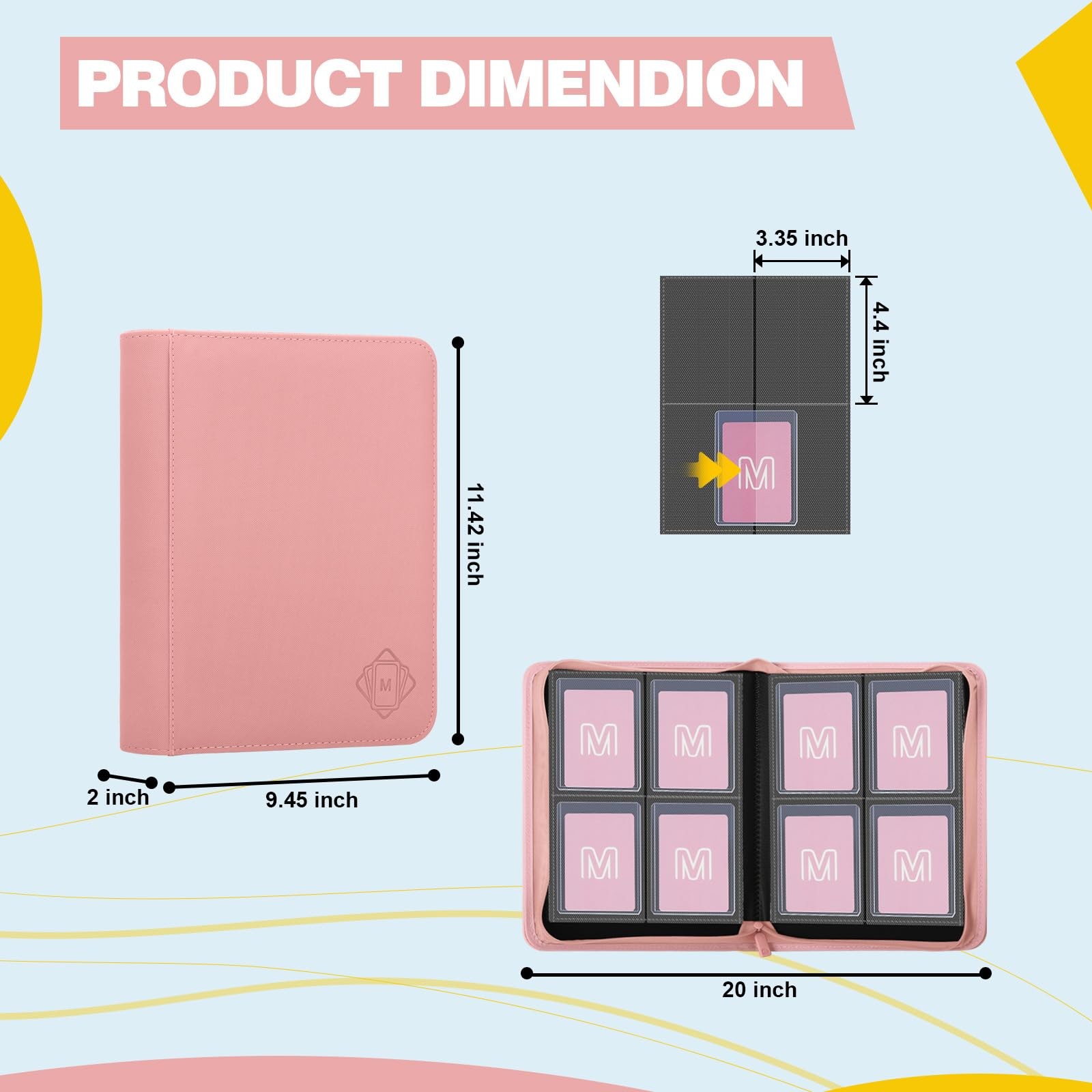 Toploader Binder 4-Pocket Side Load Trading Card Album - Holds 128 Cards