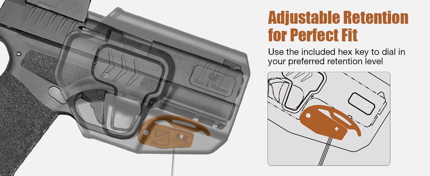 OWB Holster for Springfield Hellcat Pro,Hellcat/OSP,Hellcat RDP, Right Hand