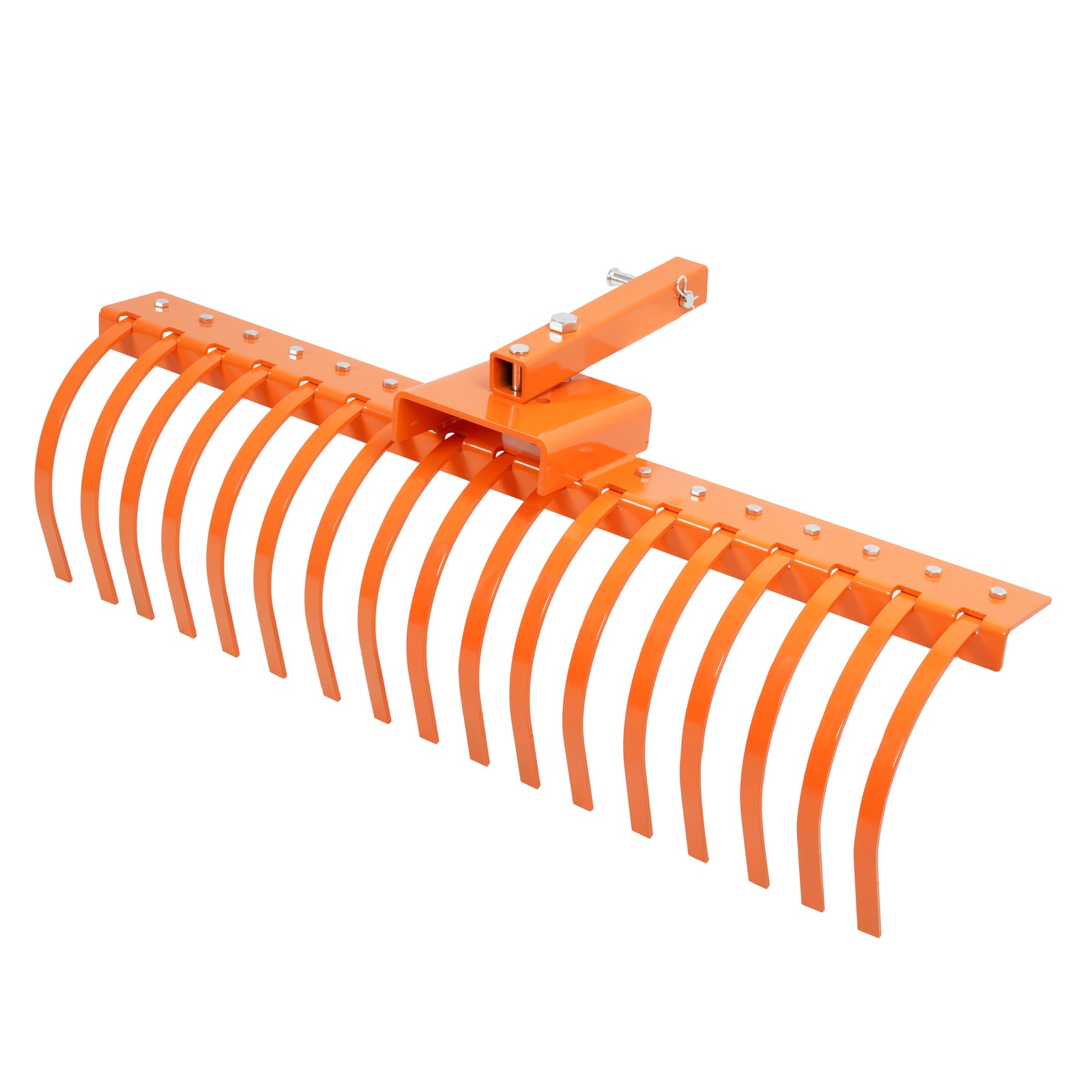 48" Landscape Rake Pine Straw Rake Rock Rake For 2" Receiver Tractor ATV/UTV