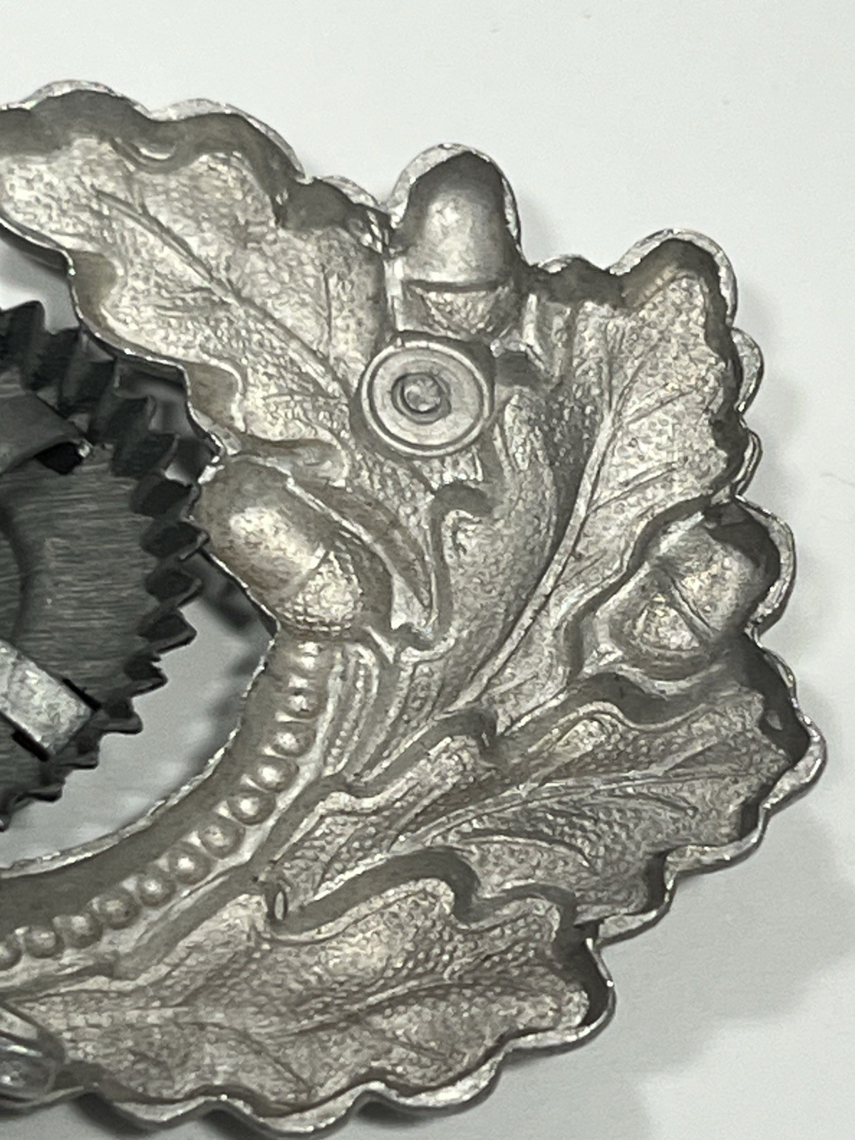 Original WW2 German Visor Cap Hat COCKADE Badge Wreath Officer Insignia Pin