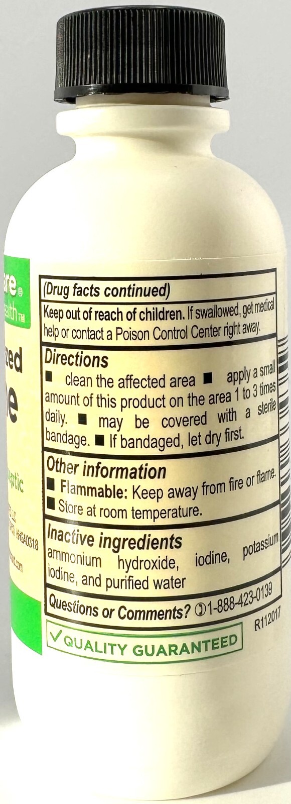 TOPCARE Iodides Tincture Decolorized Iodine First Aid Skin Antiseptic 2oz