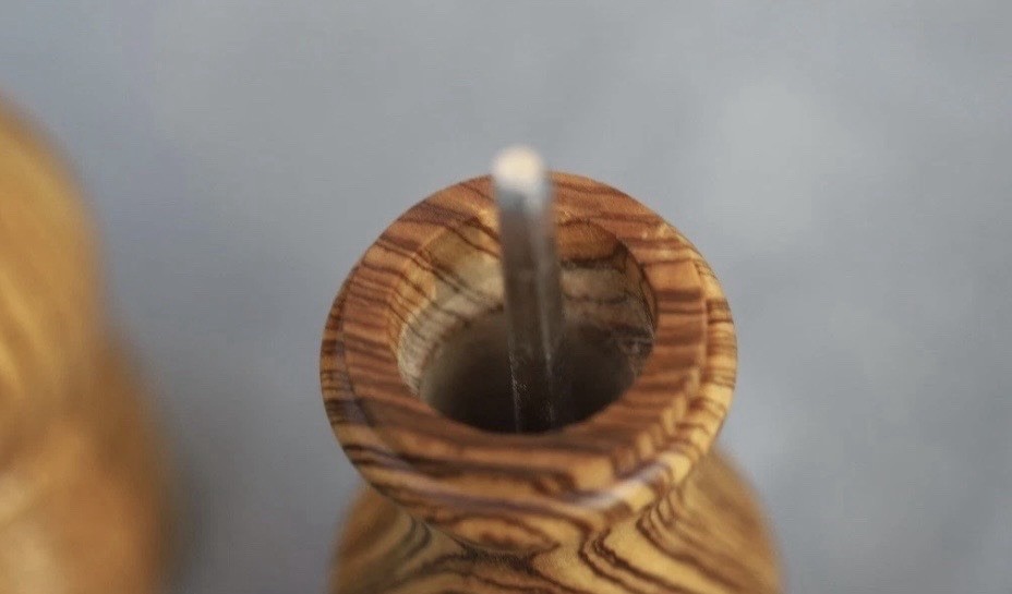 Olive Wood Salt And Pepper Mills Set 5.5in (New)