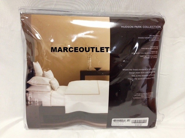 Hudson Park Classic Linens Egyptian Cotton Percale KING Bedskirt Marine