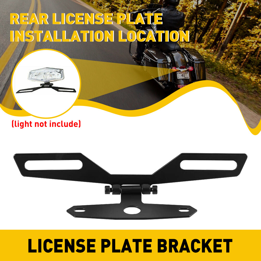 Aluminum License Plate Bracket Tag Taillight Holder Fit ATV Dirt Bike Motorcycle