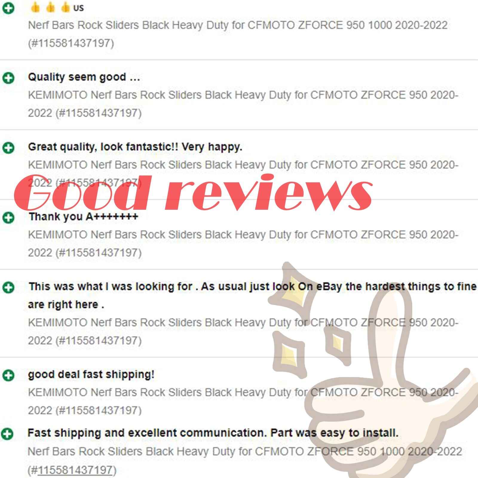 Nerf Bars Rock Sliders Black Heavy Duty for CFMOTO ZFORCE 950 1000 2020-2024