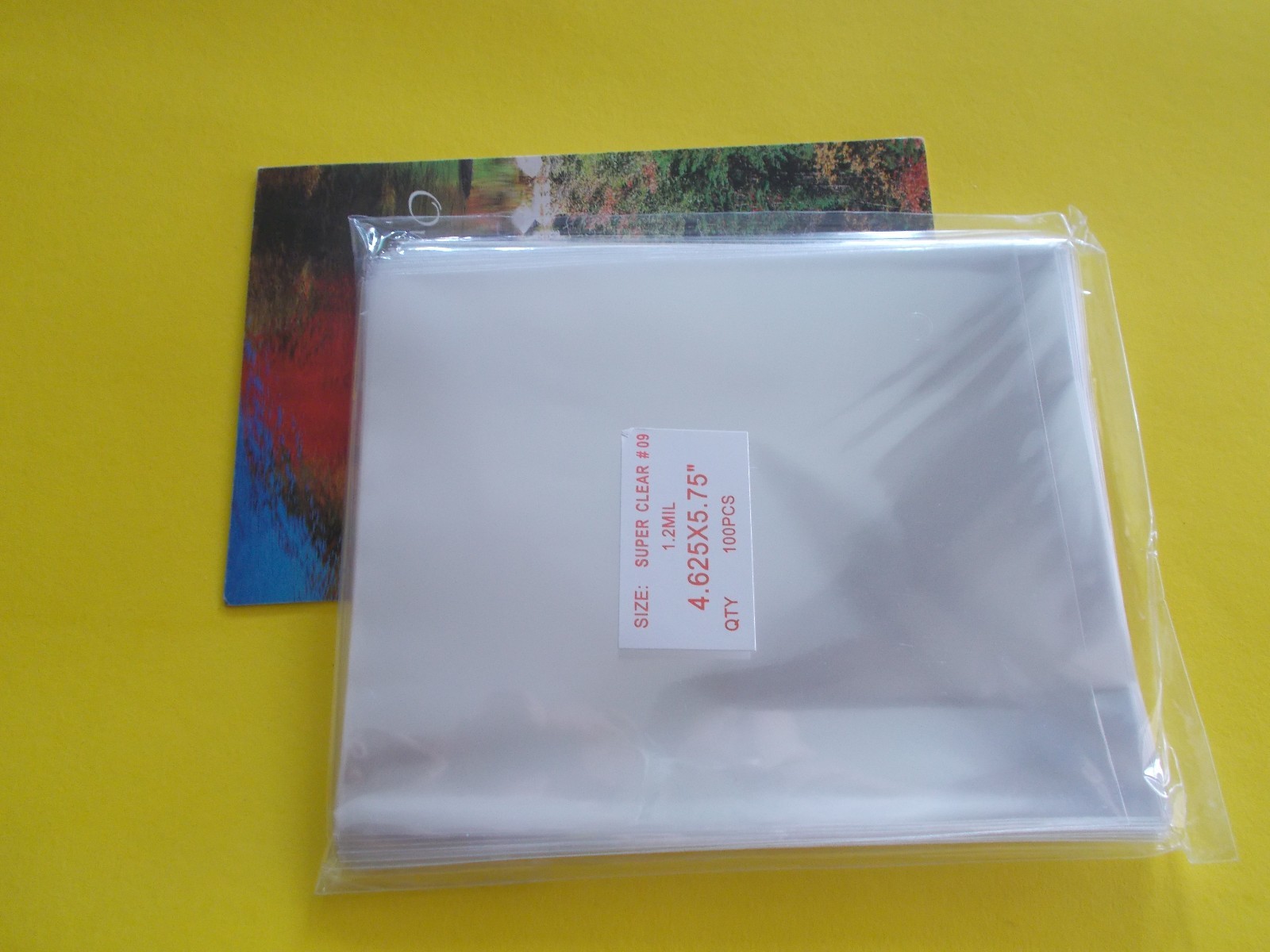 300 Clear Open End Cello Envelopes A2 + 4 5/8 x 5 3/4 Cellophane Bags Sleeves