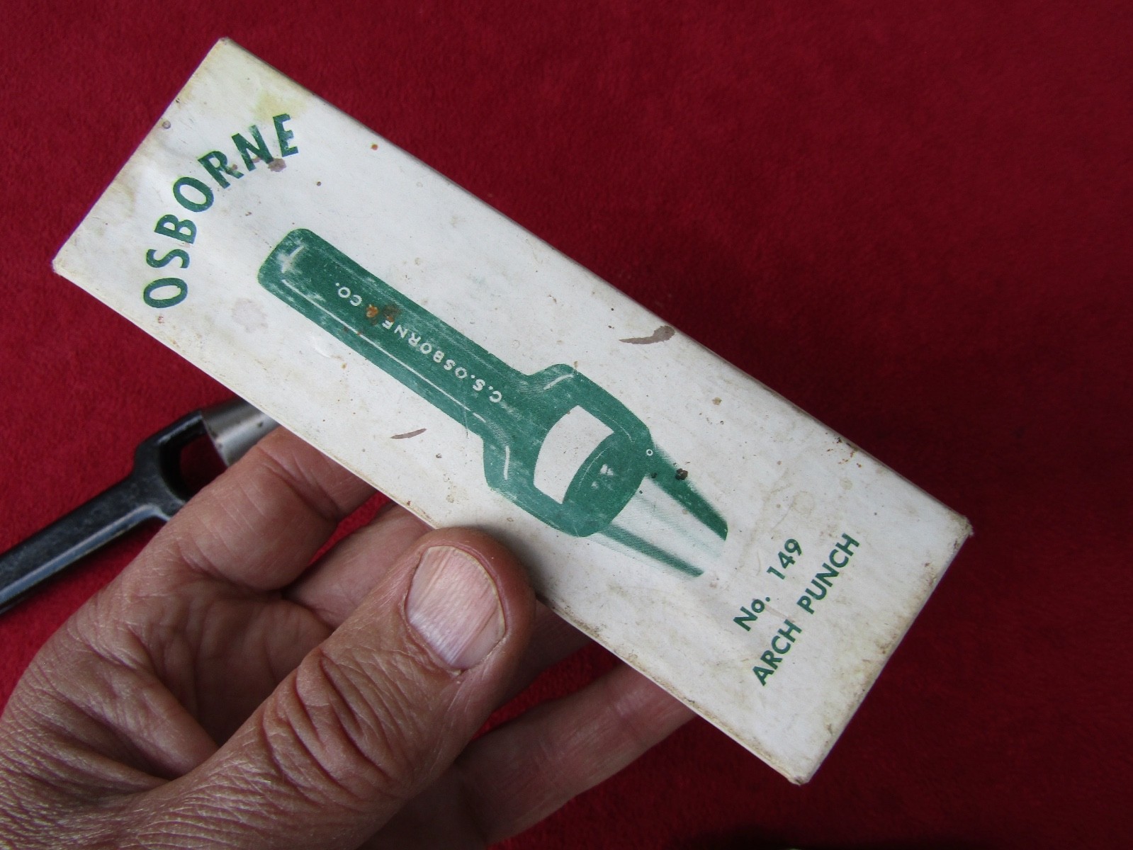 C.S. OSBORNE 149 Arch Punch 11/16" Round Circular Leather Rubber Vinyl Made USA