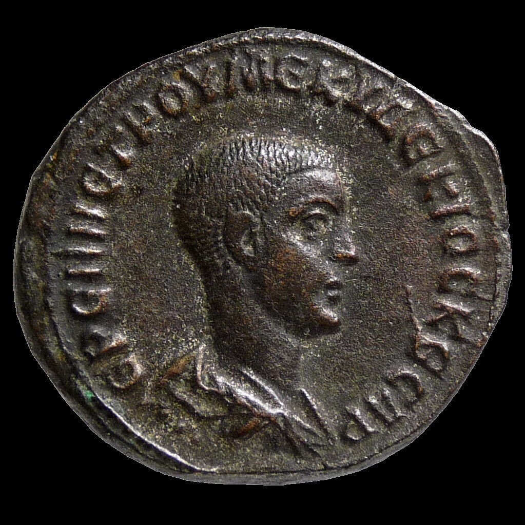 HERENNIUS ETRUSCUS/Eagle SC. Scarce Large Tetradrachm Roman Empire Coin Antioch