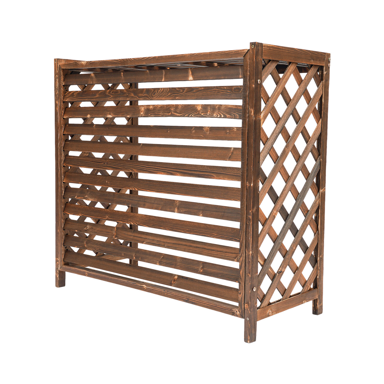Air Conditioner Fence Screen- Outside Wooden AC Privacy Fence Cover, 39"L x 36"W