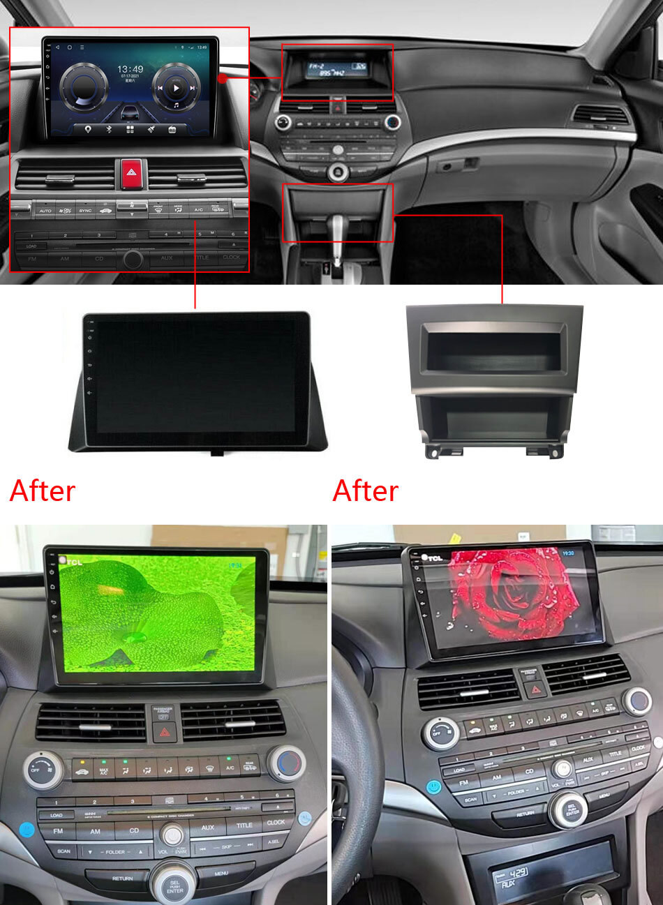 FOR HONDA ACCORD 8th 2008-2013 ANDROID 13.0 APPLE CARPLAY CAR STEREO GPS RADIO