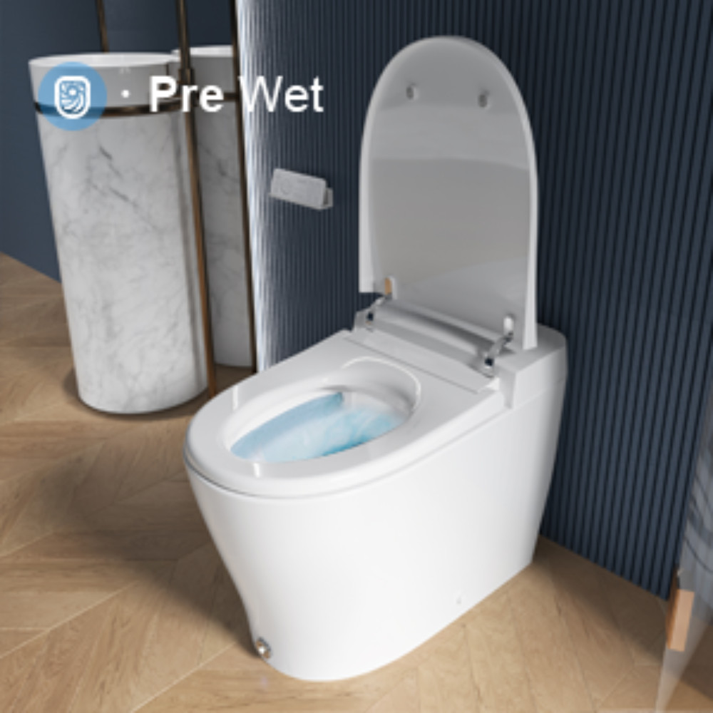 HOROW Smart Toilet Bidet Seat Elongated One Piece Toilet Dryer Auto Open Close