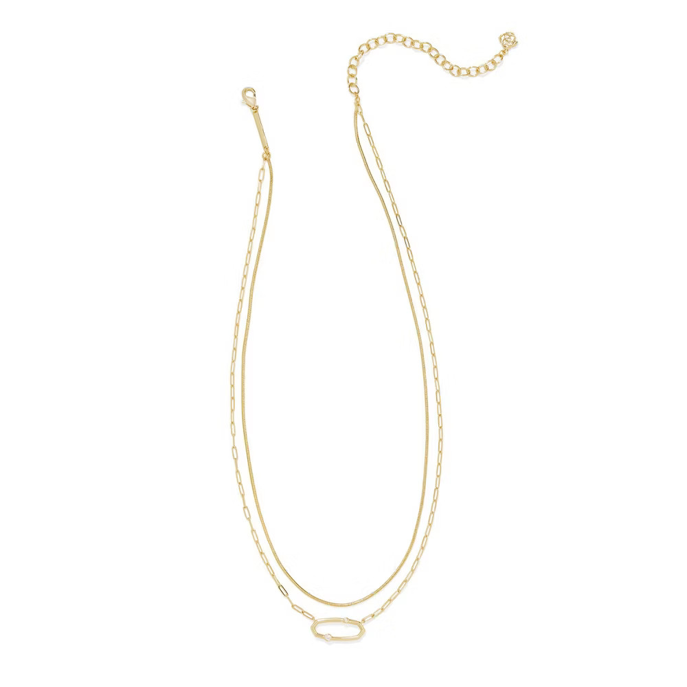 Kendra Scott Traci Cubic Zirconia Multi-Strand Necklace Set - Gold