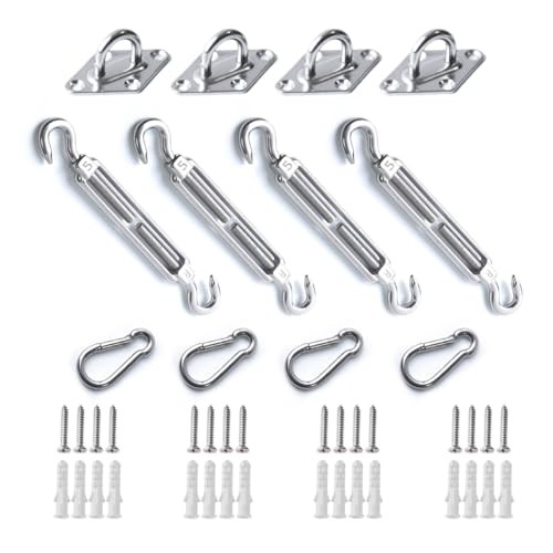Shade Sail Hardware Kit, 304 Stainless Steel Anti-Rust Fixing Hardware for M5