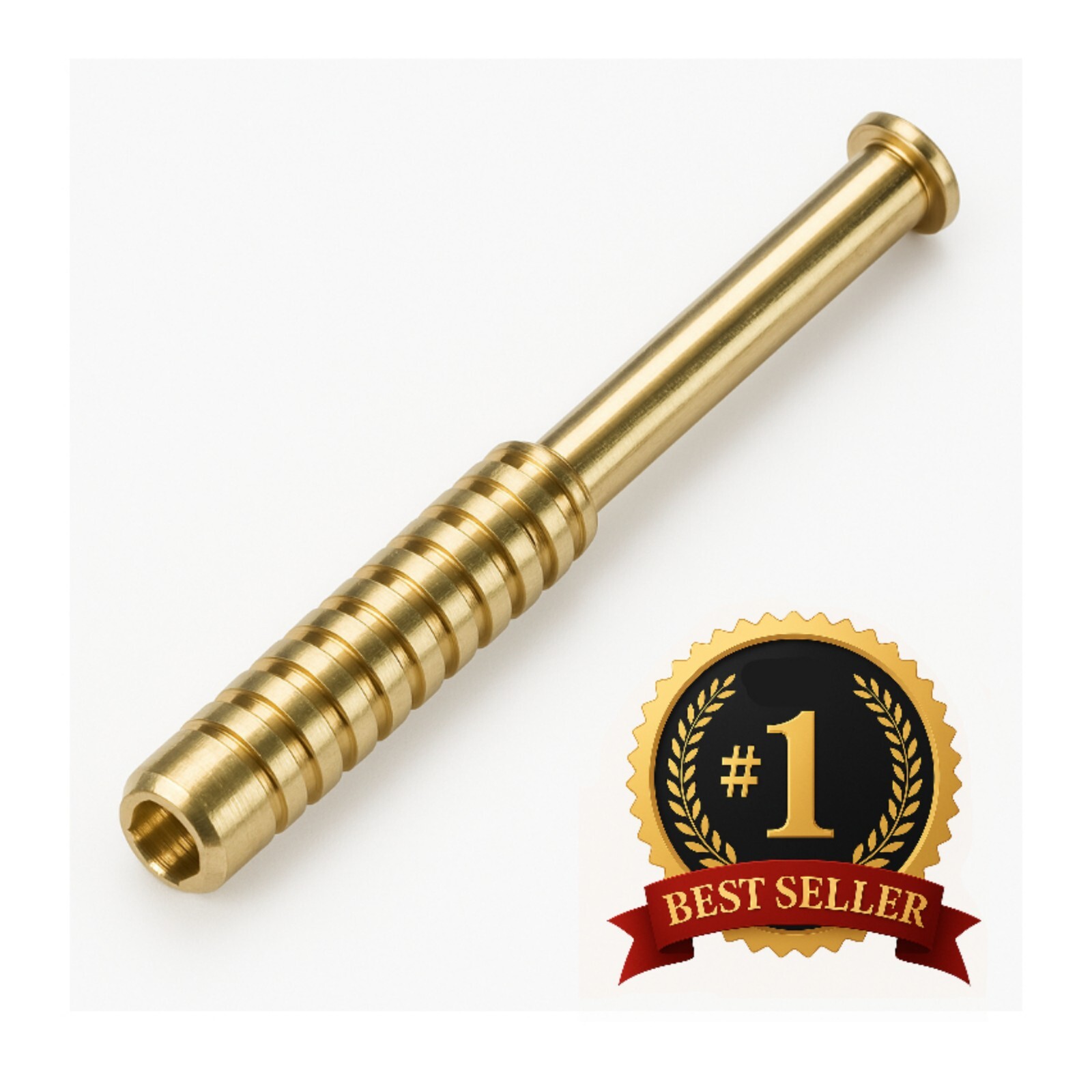 3" Brass One Hitter- Old School Real Brass Pipe- Quality Brass One Hitter