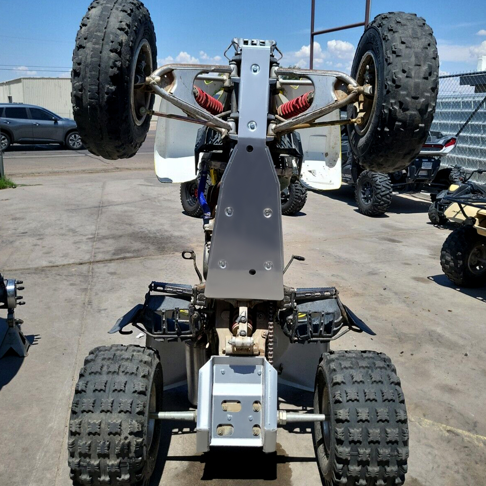 For SUZUKI LTZ400 Full Chassis Glide & Swing Arm Skid Plate Guard Combo