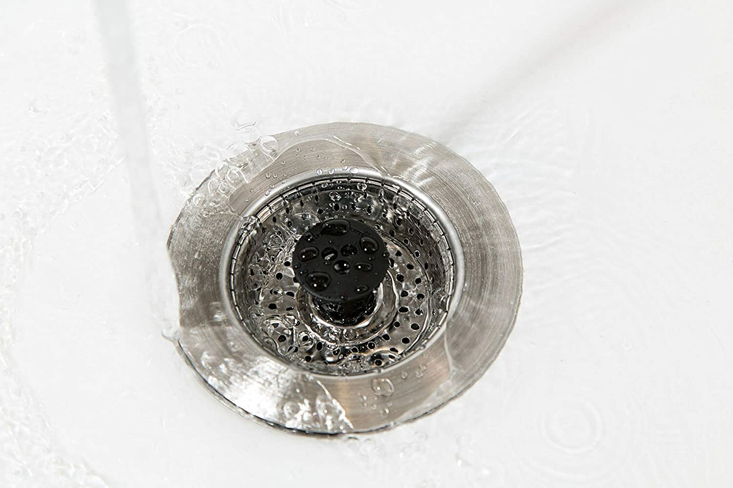 Kitchen SinkShroom Revolutionary Clog-Free Sink Strainer Basket with Stopper