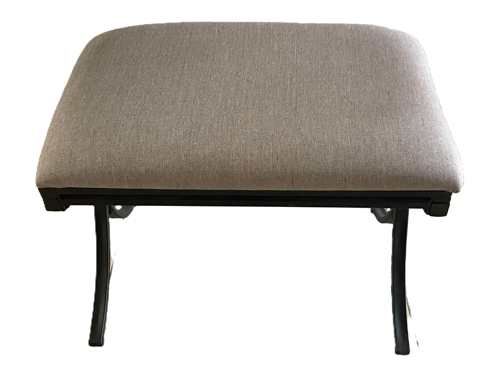 Emery Vanity Stool Oil Rubbed Bronze Finish Fabric Cushion 19 3/4" H 24" W New