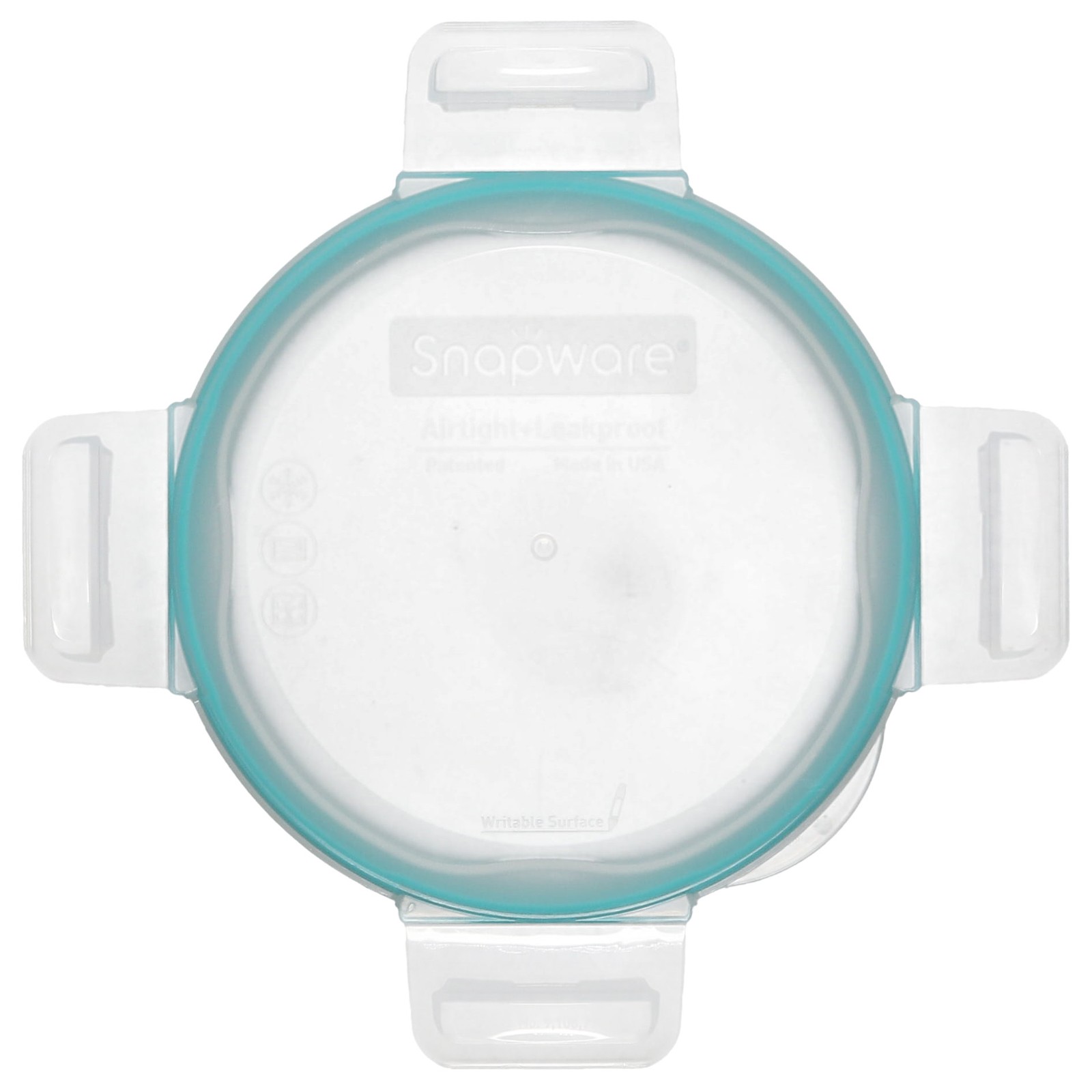 Snapware 7201R 4-Cup Clear Total Solutions Lid with Teal Gasket