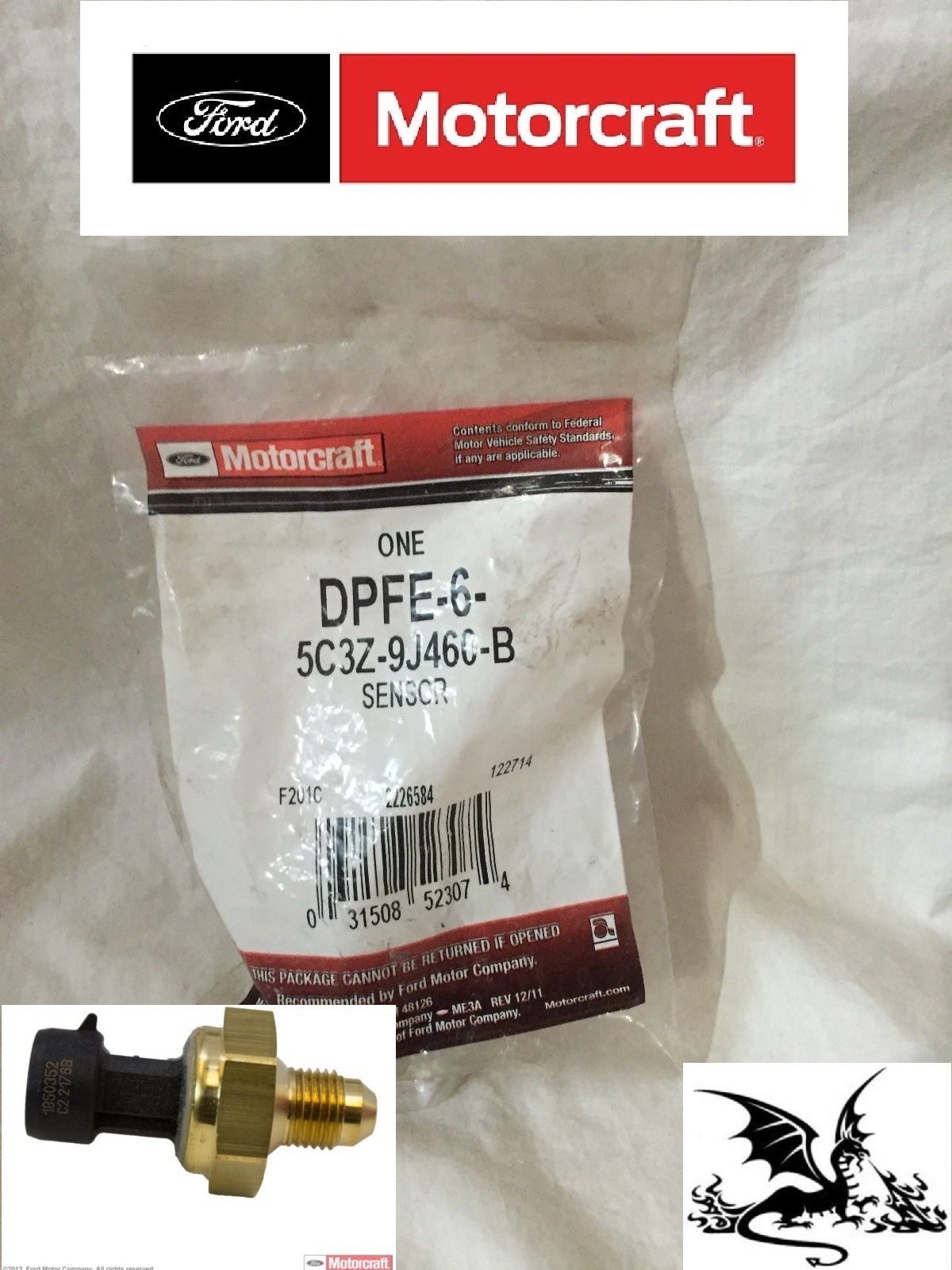 DPFE-6 New OEM Ford Motorcraft 6.0L Diesel EGR Pressure Feedback Sensor DPFE144