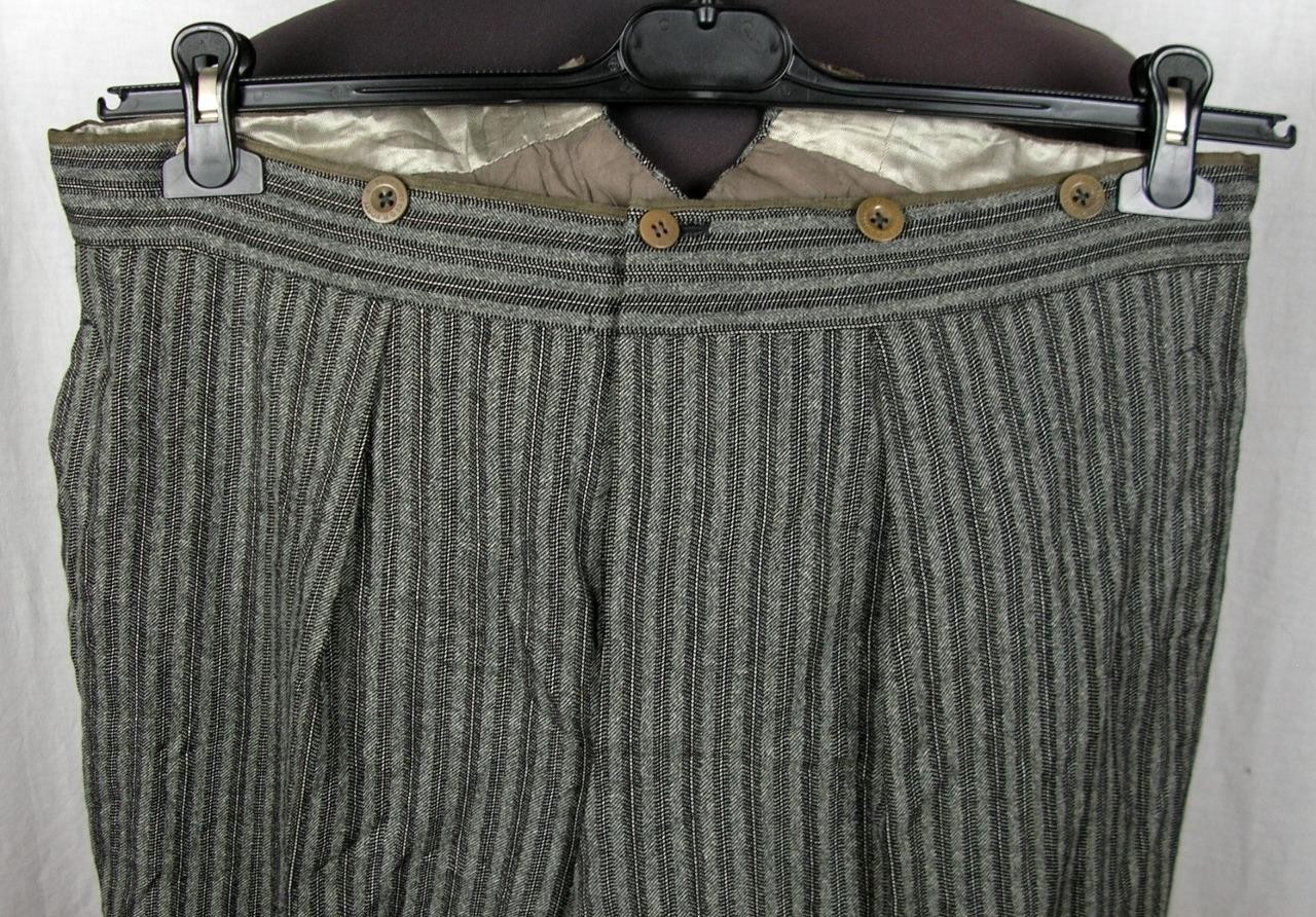 VINTAGE 1930 ITALY PRANDONI DI G.B. ROSTI PINSTRIPE BESPOKE TROUSERS PANTS