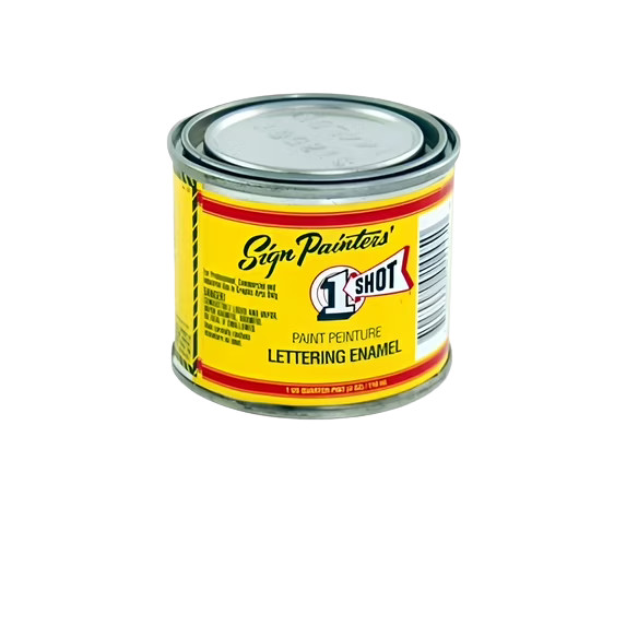 1 Shot Lettering Enamel Black 199L – 4oz Pinstriping Paint