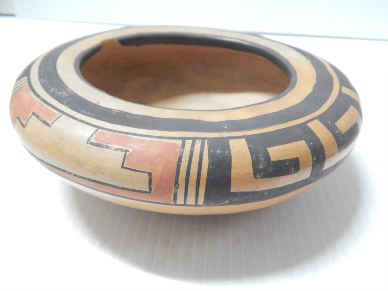 ANTIQUE NAMPEYO OF HANO HOPI PUEBLO INDIAN FOOD BOWL POT - FINE THIN POTTERY