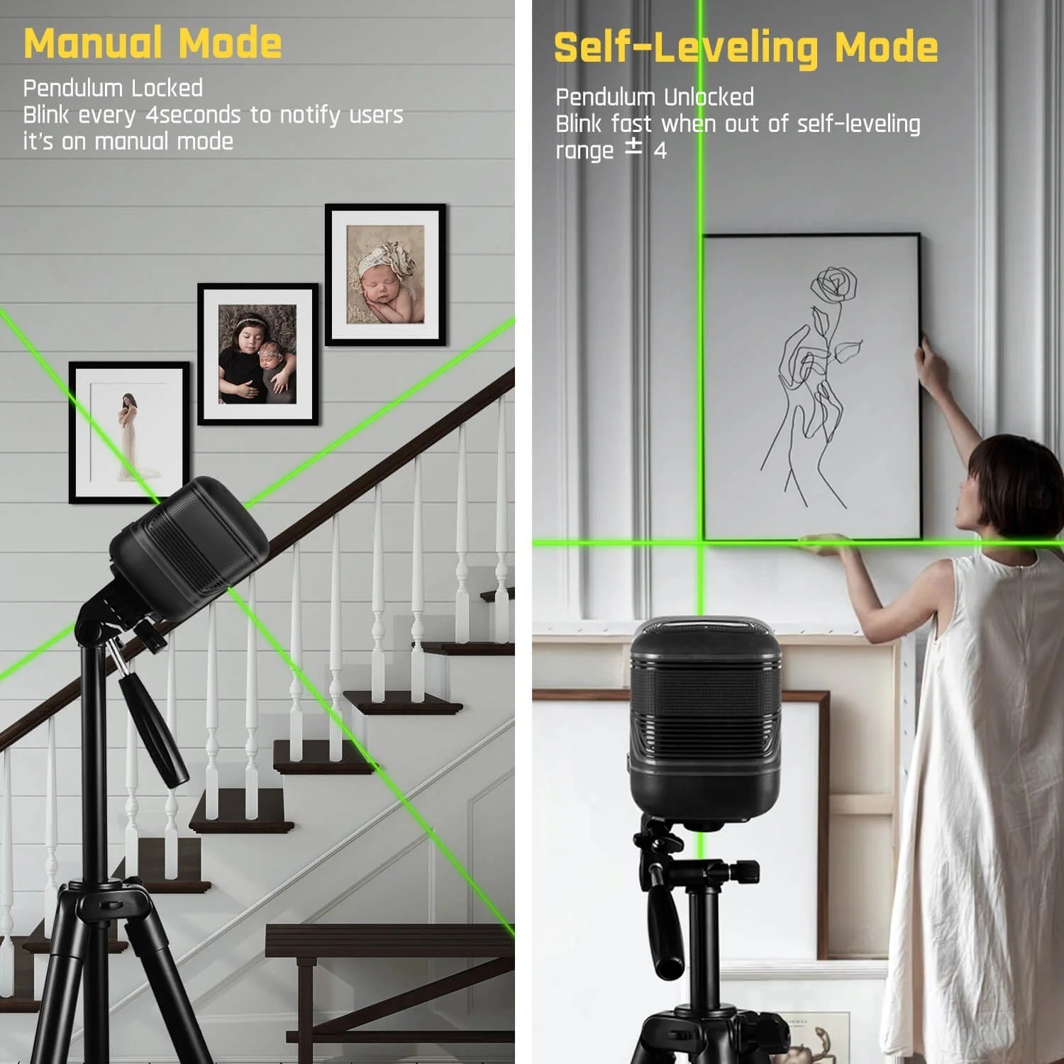 Fanttik D2 Pocket Green Laser Level, 100 ft Self-Leveling Cross Line Laser, New