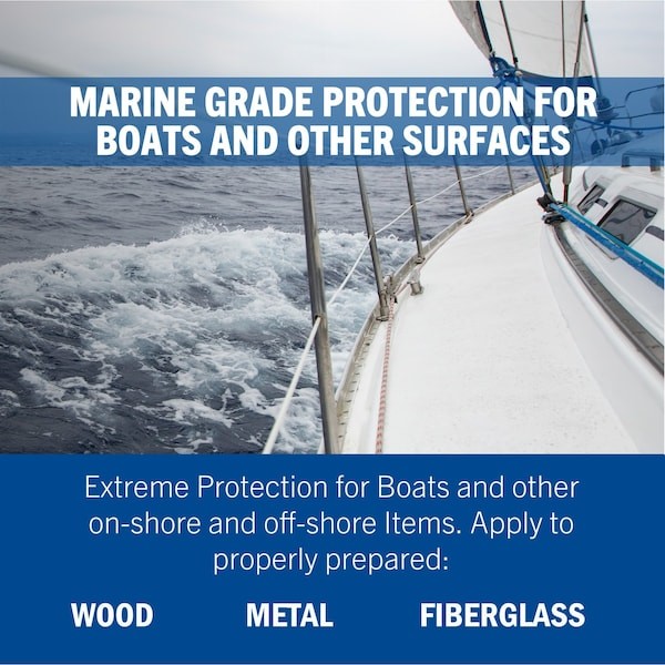 Rust-Oleum 207005 Marine Coatings Topside Paint, Gloss, Battleship Gray, 1 Quart