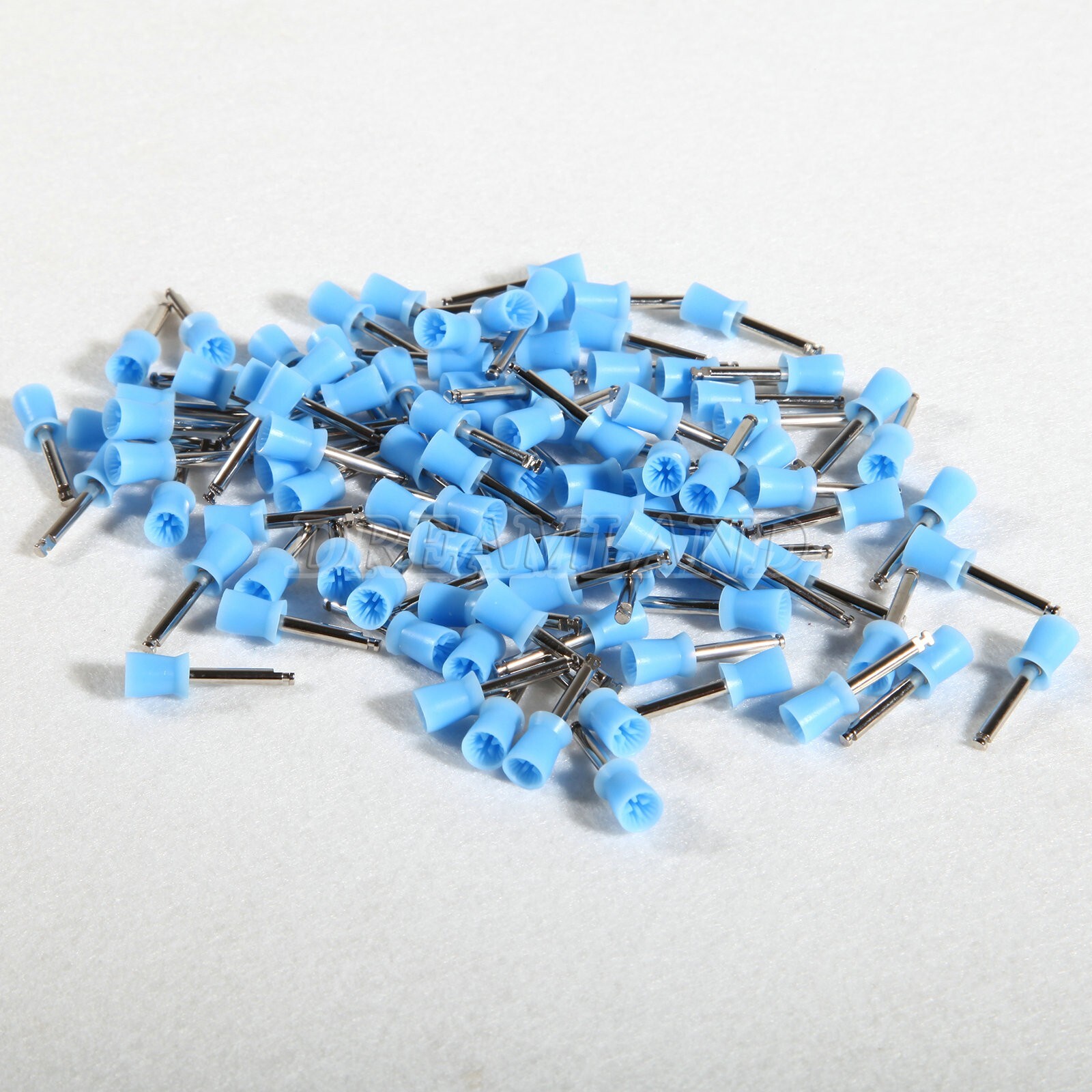 100 pcs Dental Polishing Polish Prophy Cups Latch Type Brushes Polisher cup Blue
