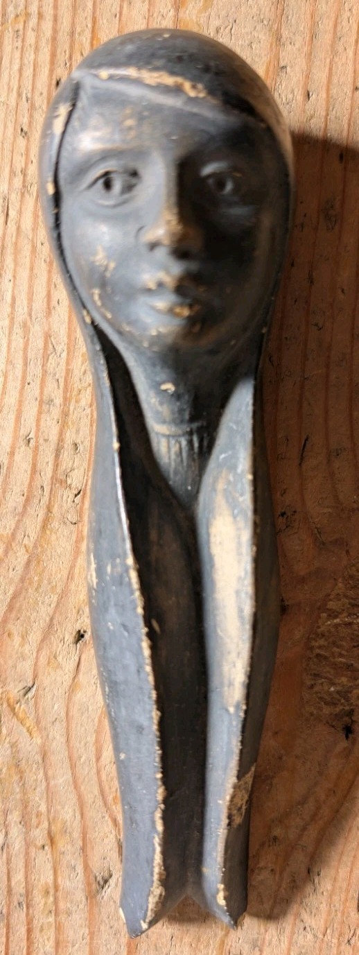 Native American Girl Ornament? - Art Nouveau Style Ceramic Wall Plaque Handmade?