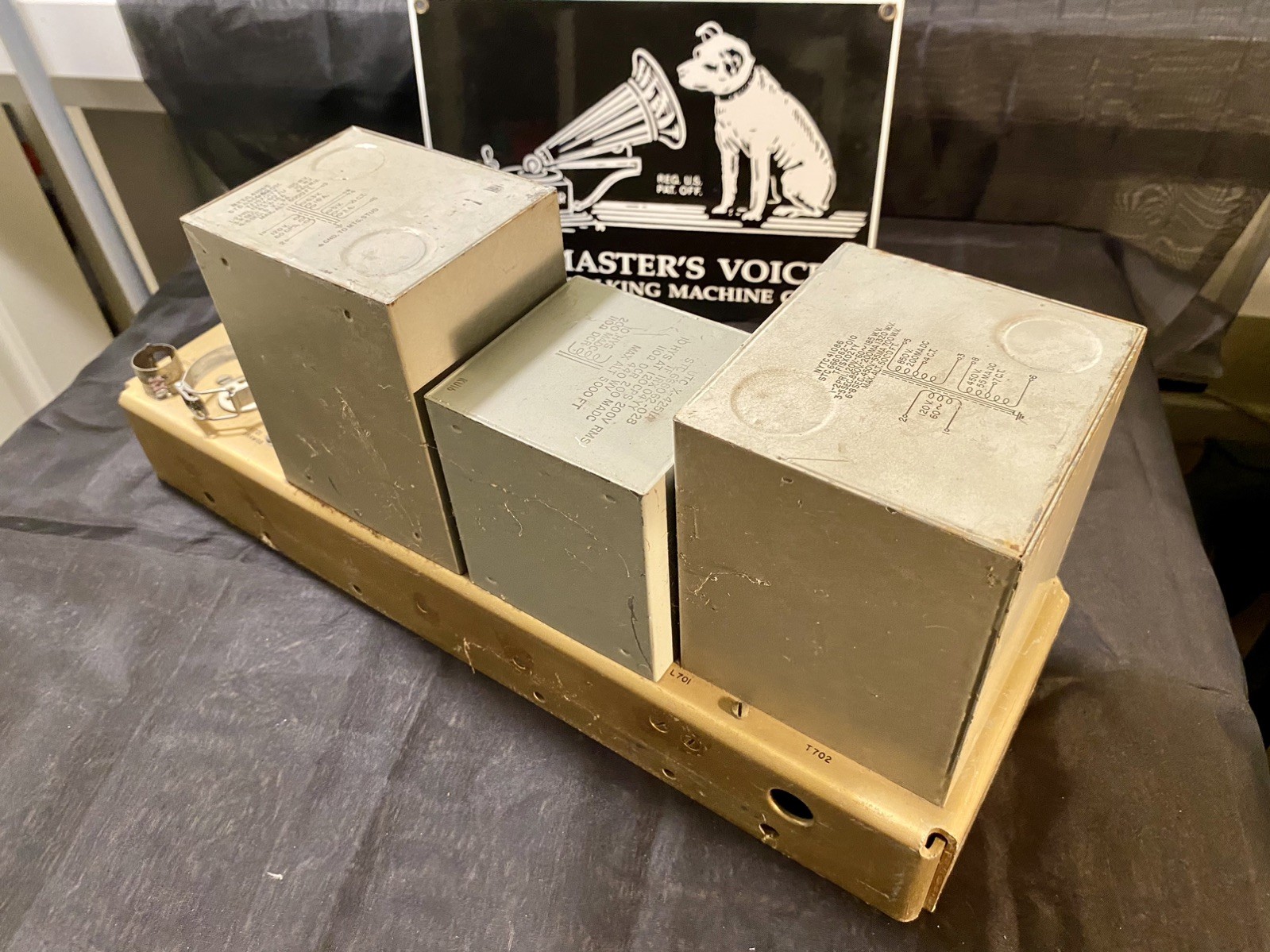 Original antique audiophile 3 piece transformer made in USA #0200