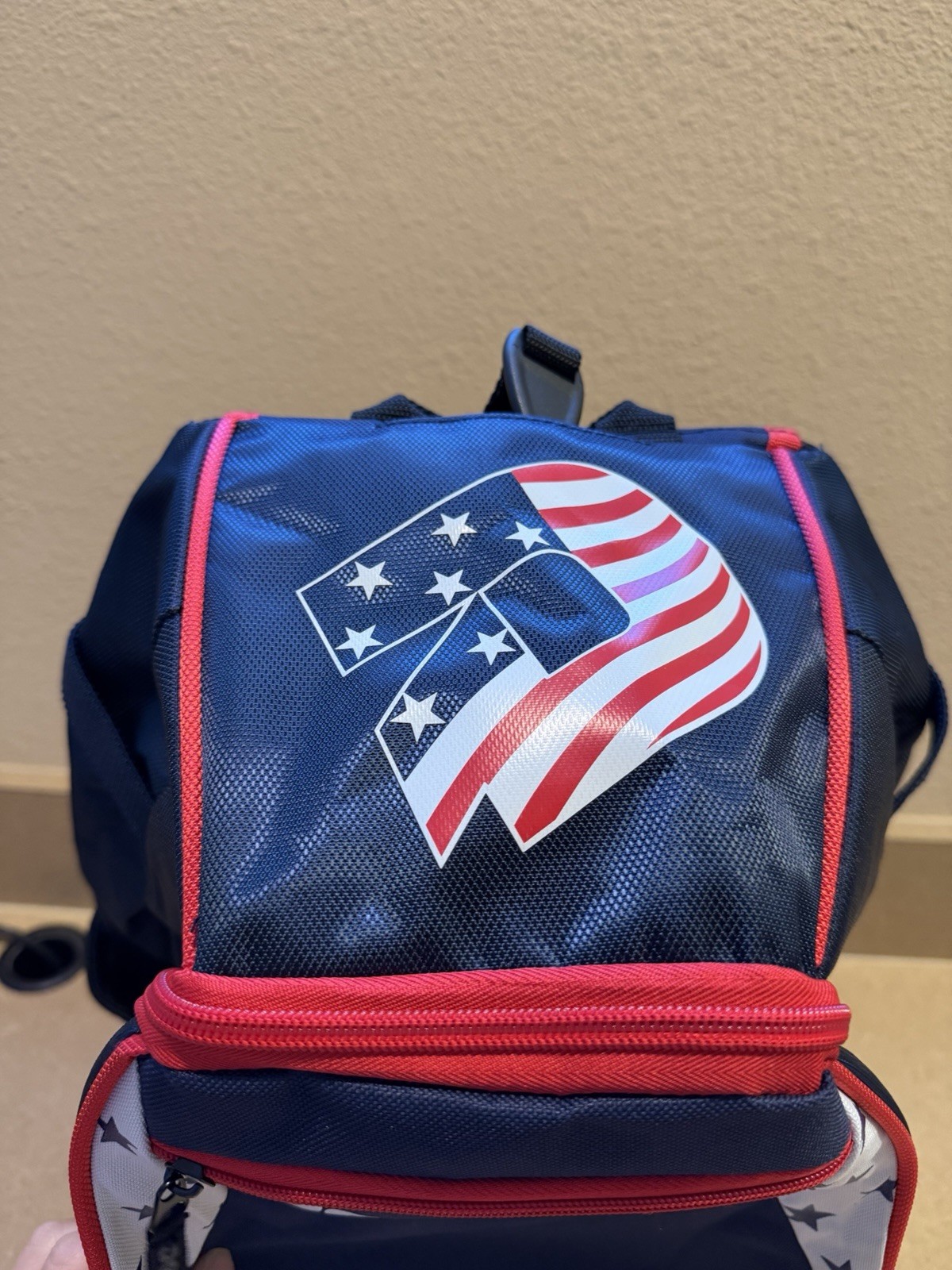 DeMarini Voodoo Junior Baseball Backpack USA Stars Red White Blue NEW NWT