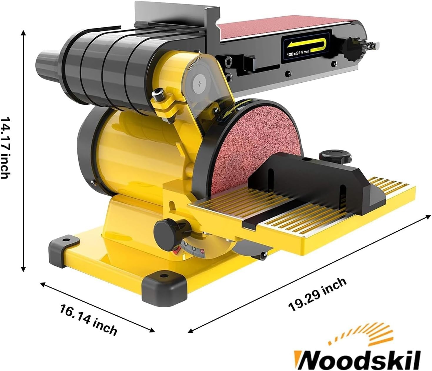 4.3A Belt Sander 4 x 36 in. Belt 6 in. Disc Sander with Double Dust Exhaust Port