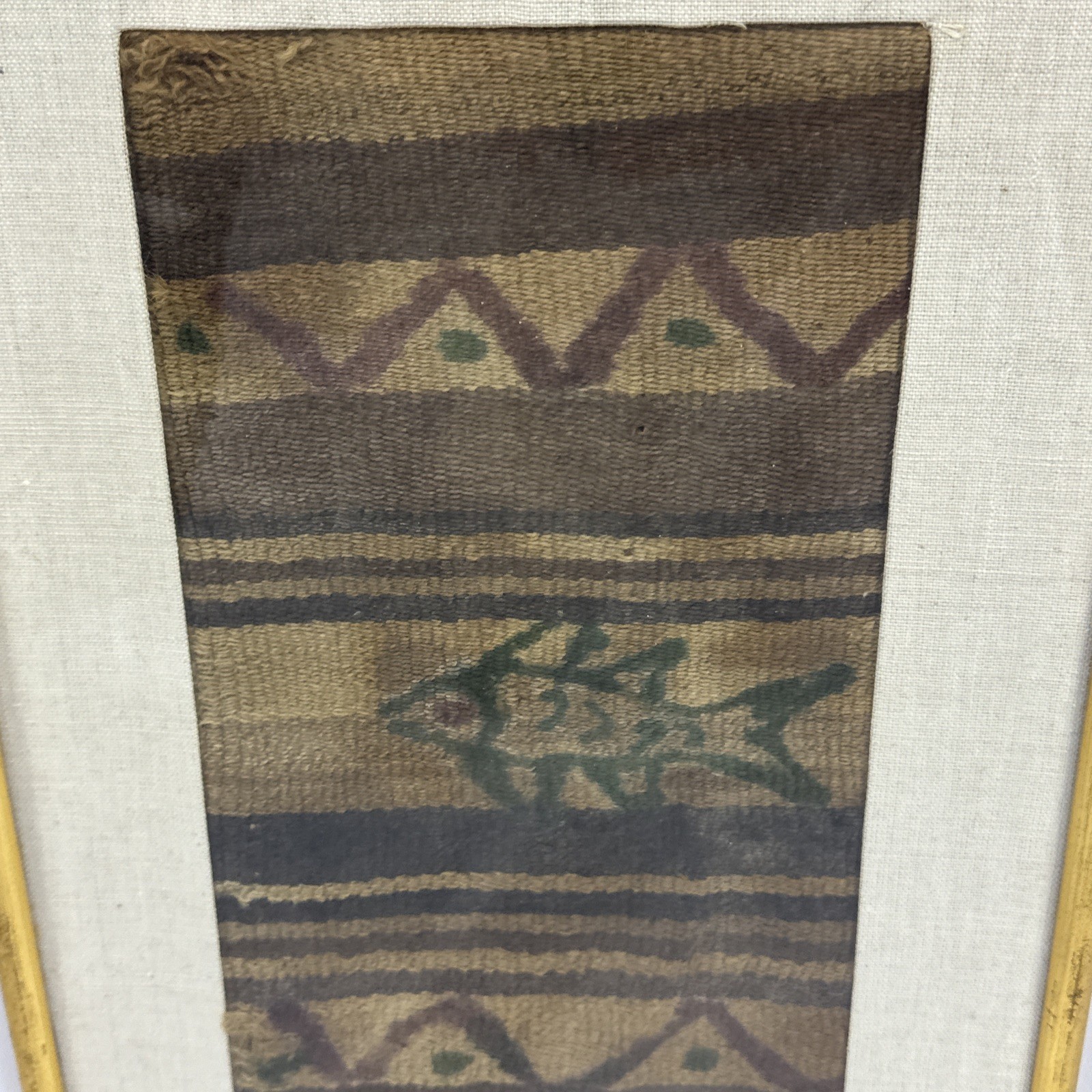 Pre-Columbian textile fragment Framed - Peruvian Chancay? Tiahuanaco?