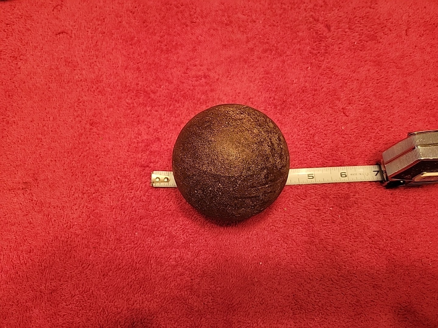 Antique Cast Iron Cannon Ball Cannonball Projectile 3" 4lb 6oz