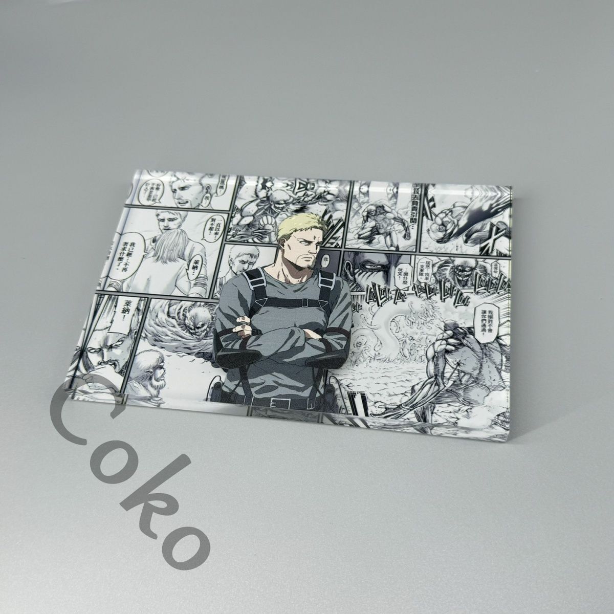 Display Stand Attack on Titan Acrylic Brick Reiner Braun Anime Standing Sign