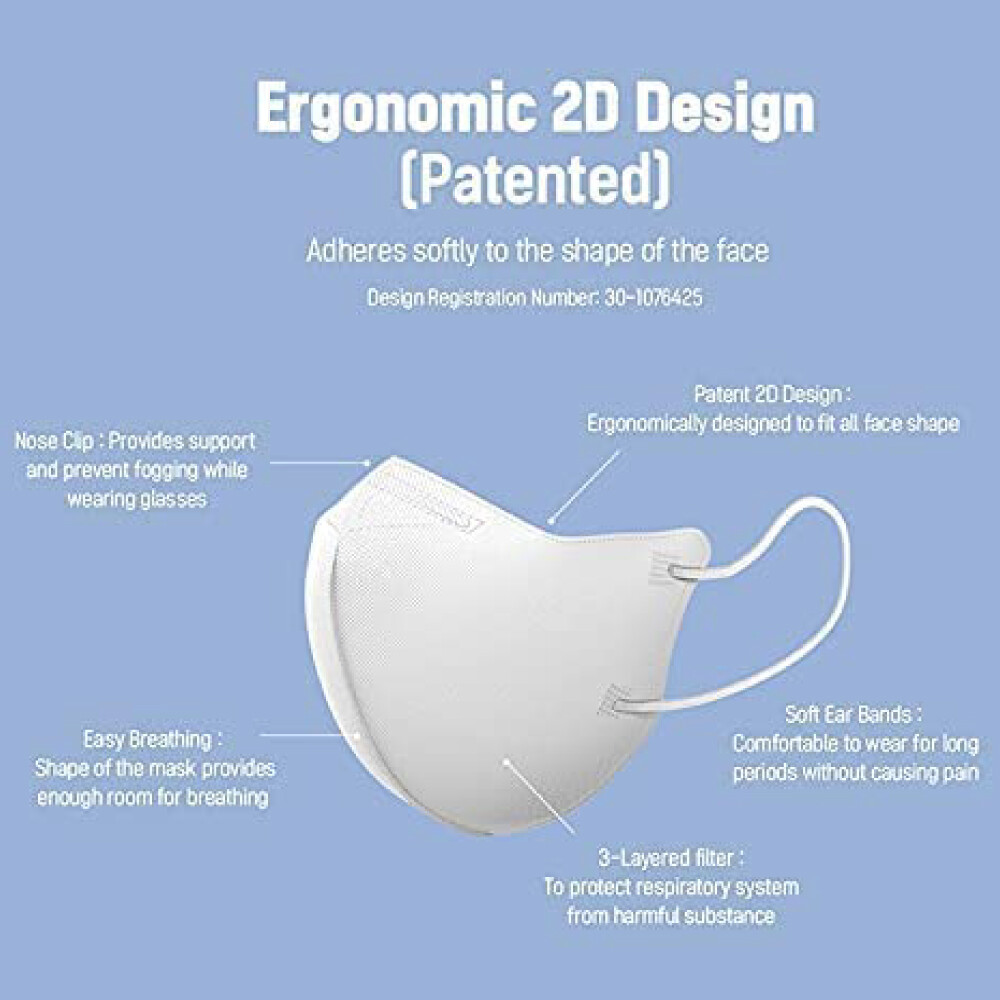 【 25 Pack 】 CHARMZONE Tone Up Fit Premium Protective Fashion Mask, Made in Korea