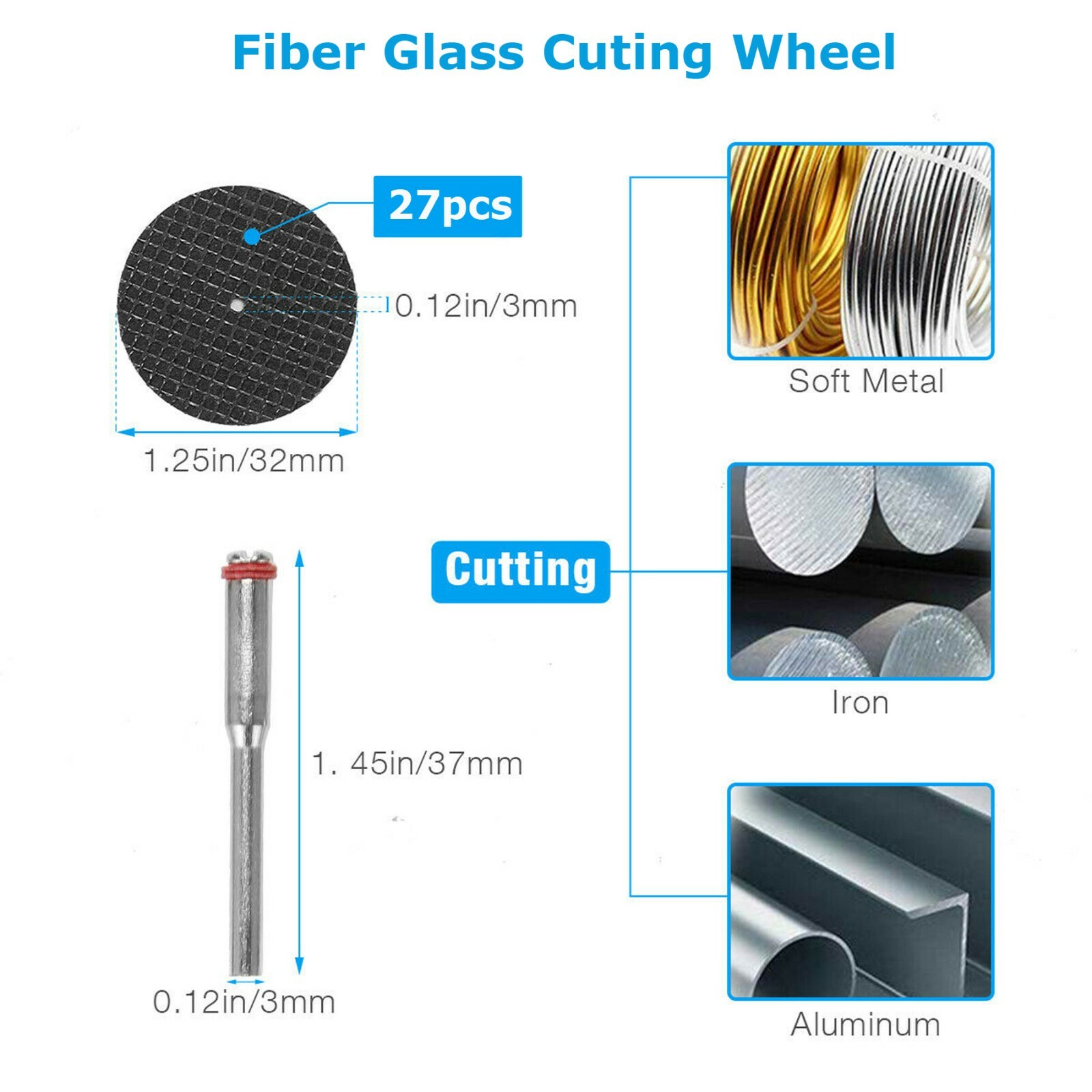 50x Diamond Cutting Wheel For Dremel Rotary Tool Die Grinder Metal Cut Off Disc