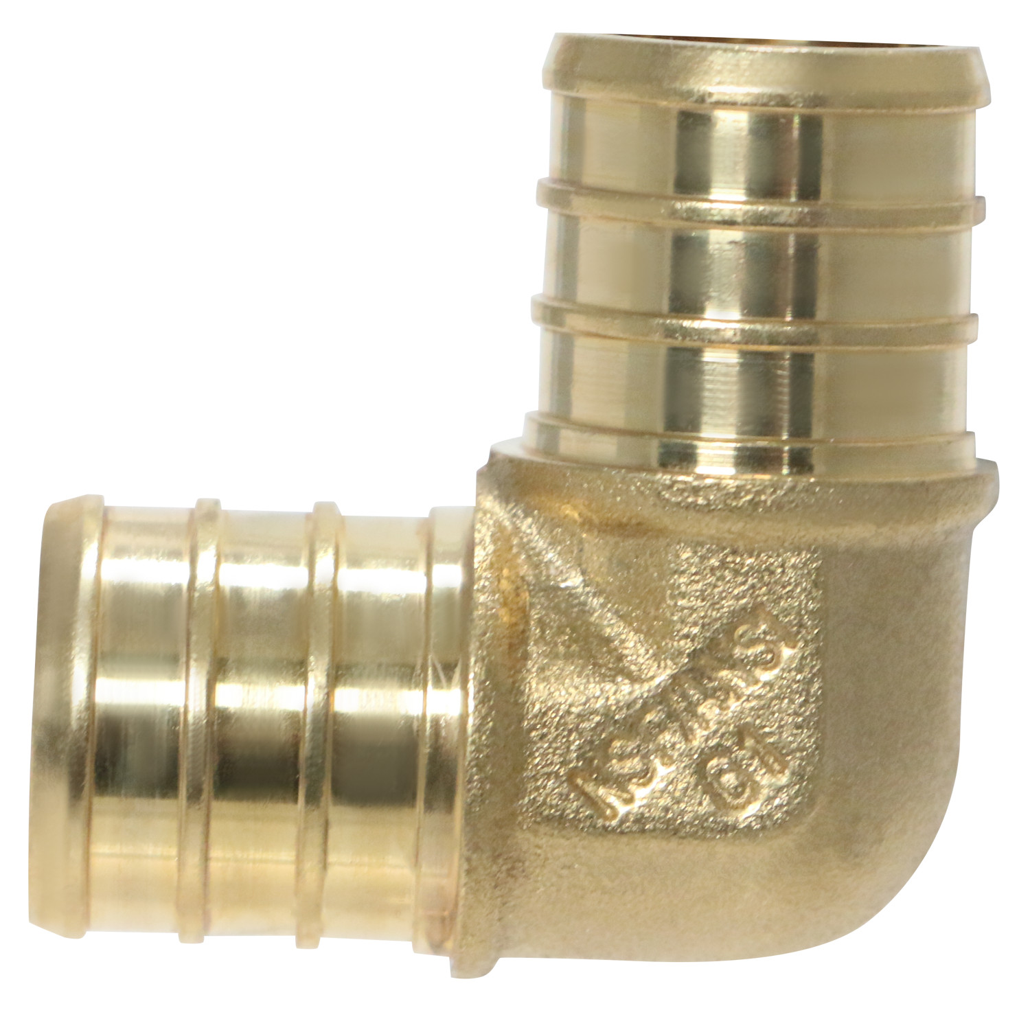50 Pack XFITTING 3/4" Pex-B Elbow, Lead Free Brass, Pex Barb Crimp Fittings