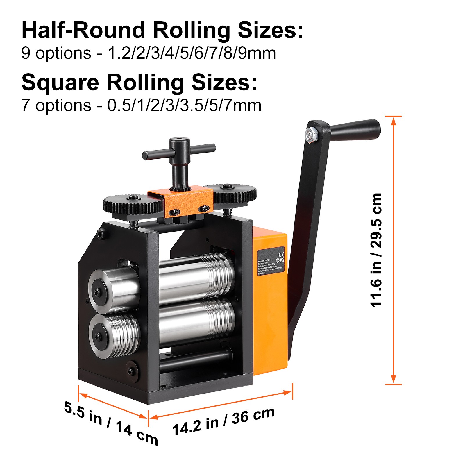 Uimoso Rolling Mill 2.95"/75 mm Jewelry Rolling Mill Machine 1: 2 Gear Ratio