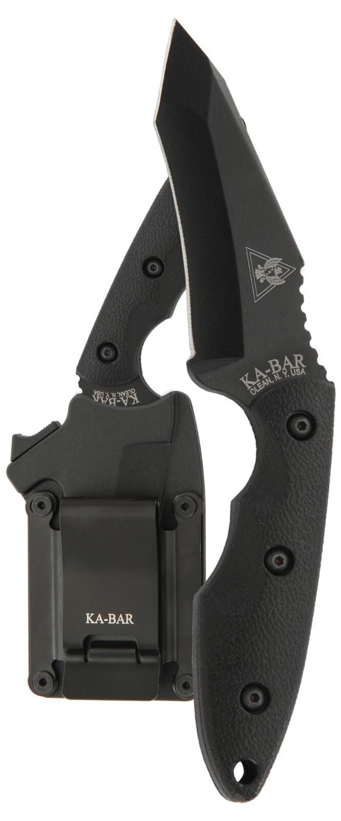 Ka-Bar TDI Hinderer Hell Fire Black 1095 Cro-Van Steel Tanto Fixed Knife 2486