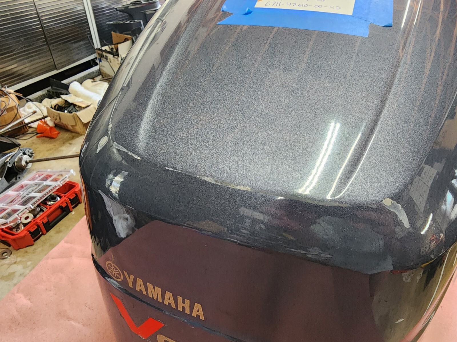 YAMAHA TOP COWLING ASSY, 67H-42610-00-4D, 2002 200HP OX66 2.6L, 83EP-46
