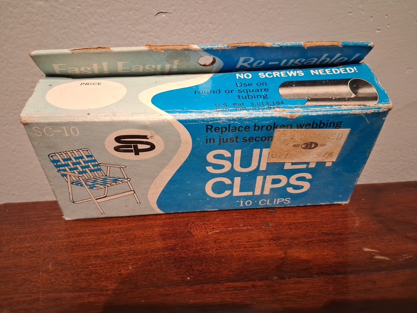 Super Clips Webbing Repair Lawn Chair Set of 10 Clips Stone City SC-10 NIB