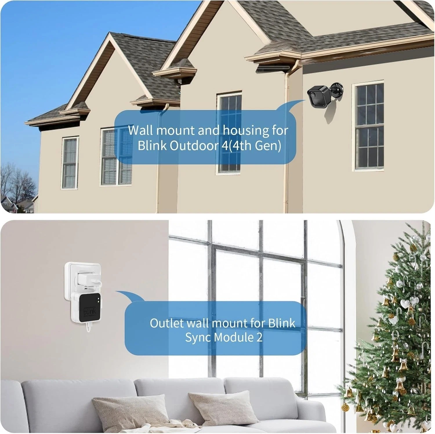 3 Pack All New Blink Outdoor & Indoor Wireless Home Security Camera System Mount